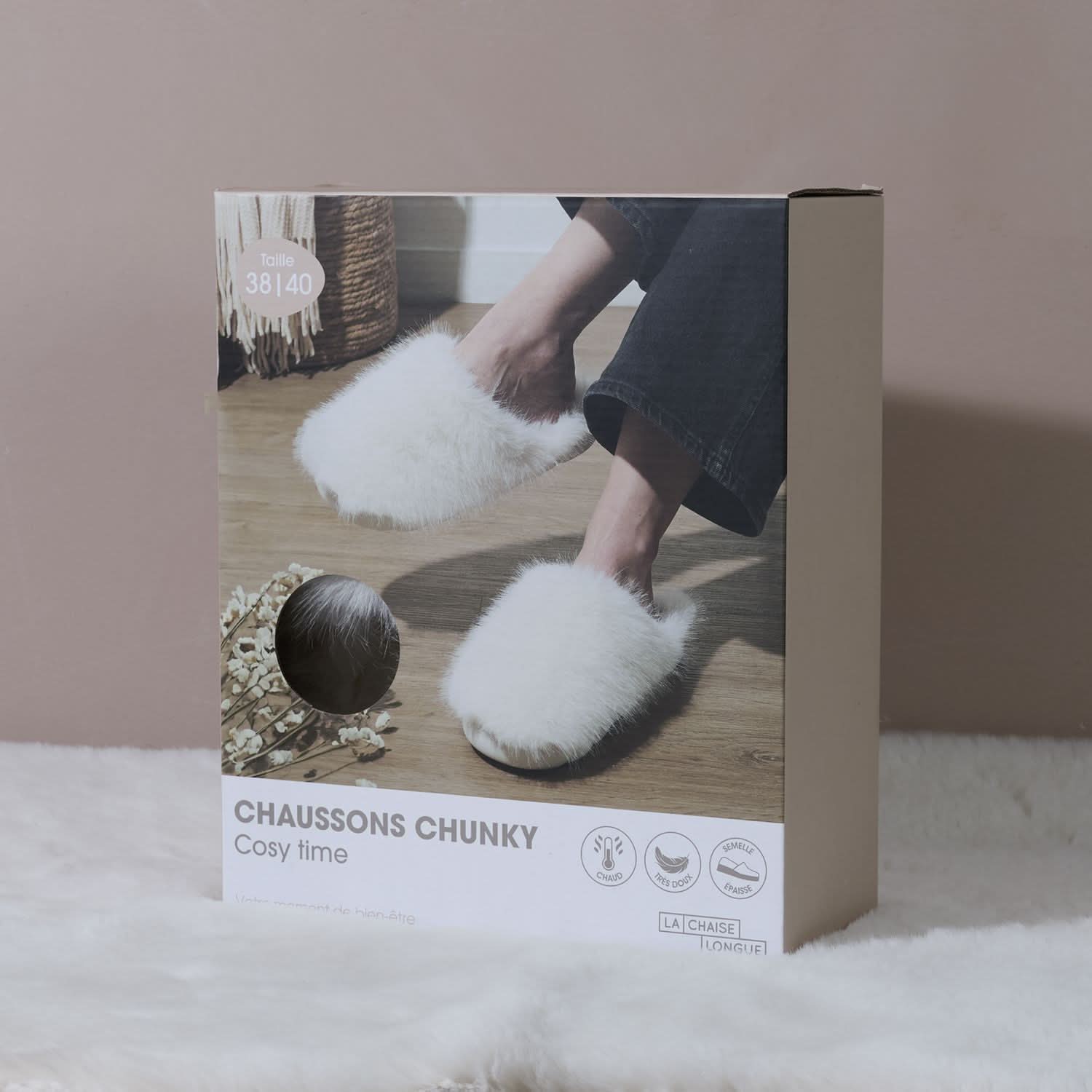 CHAUSSONS PLATEFORME FAUSSE FOURRURE COSY TIME - Image 5