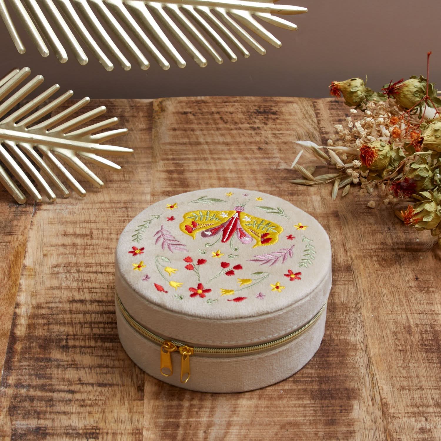 COFFRET A BIJOUX PAPILLON BRODE - Image 2