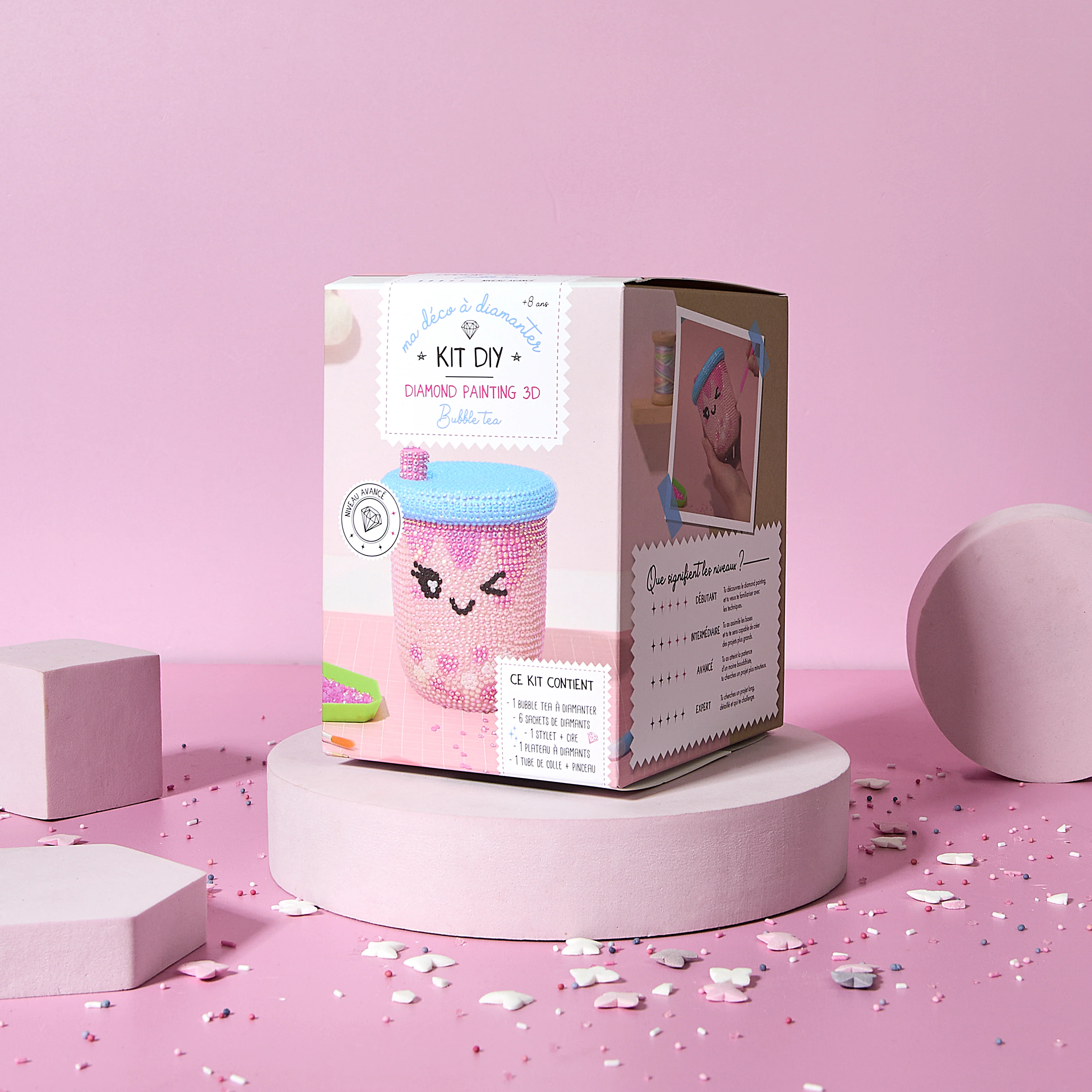KIT DIY DIAMOND PAINTING 3D BUBBLE TEA - Image 2