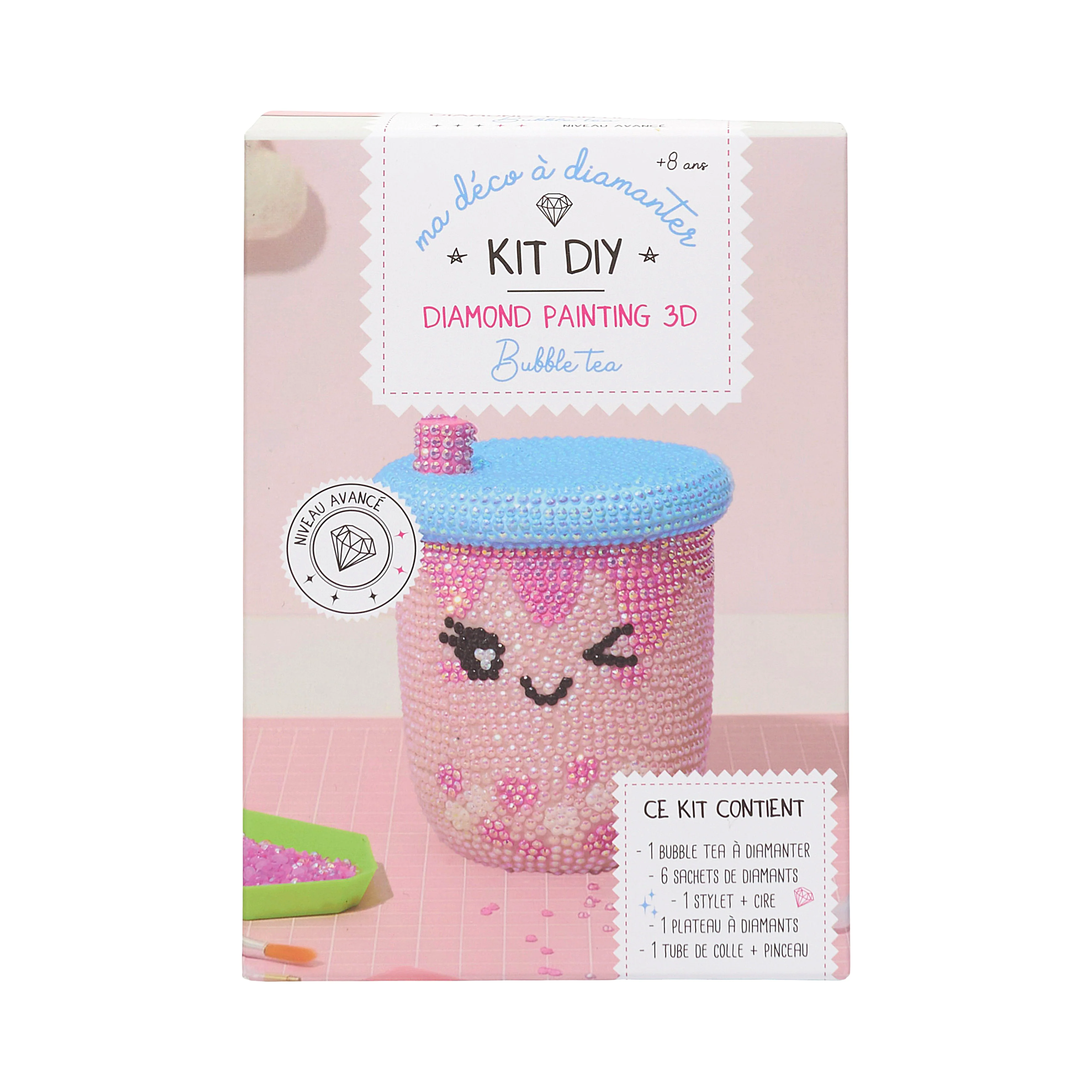 KIT DIY DIAMOND PAINTING 3D BUBBLE TEA - Image 7
