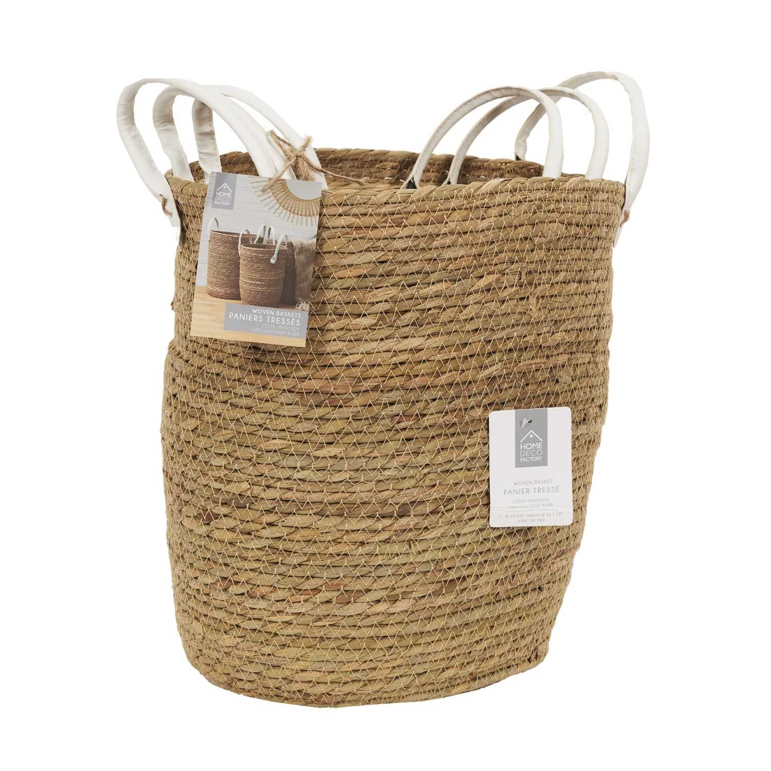PANIER TRESSE ANSES SIMILI - LOT DE 3 - Image 3
