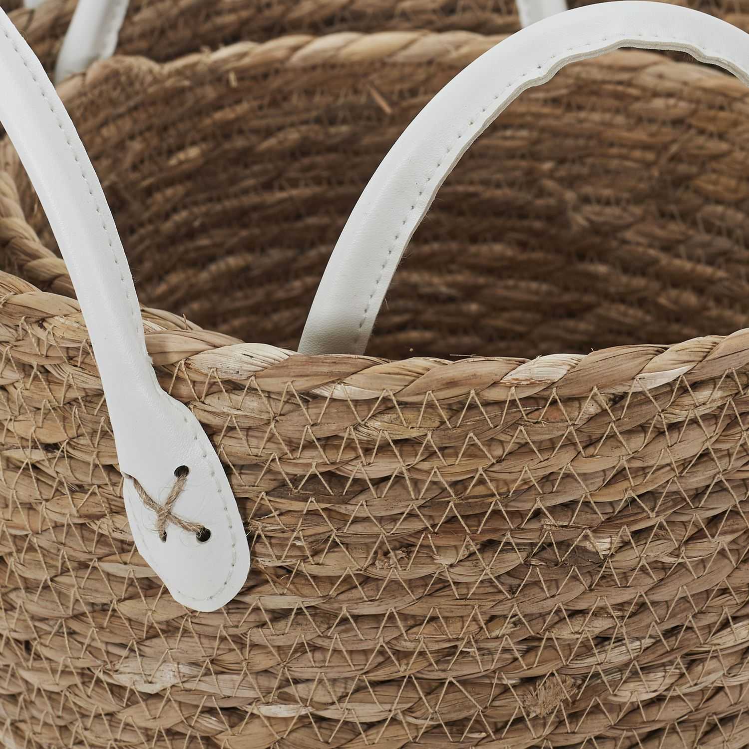 PANIER TRESSE ANSES SIMILI - LOT DE 3 - Image 8
