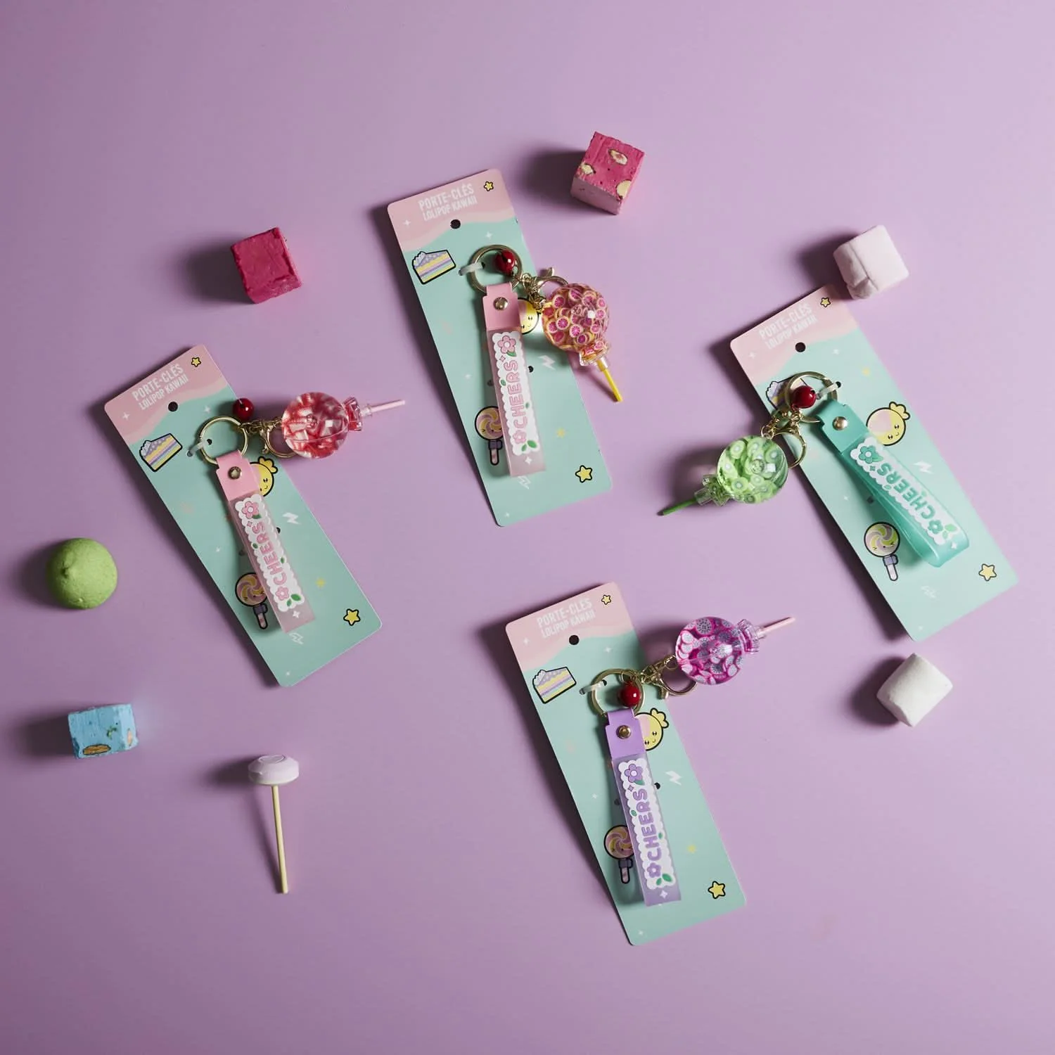 PORTE-CLES LOLIPOP KAWAII (coloris aléatoire) - Image 4