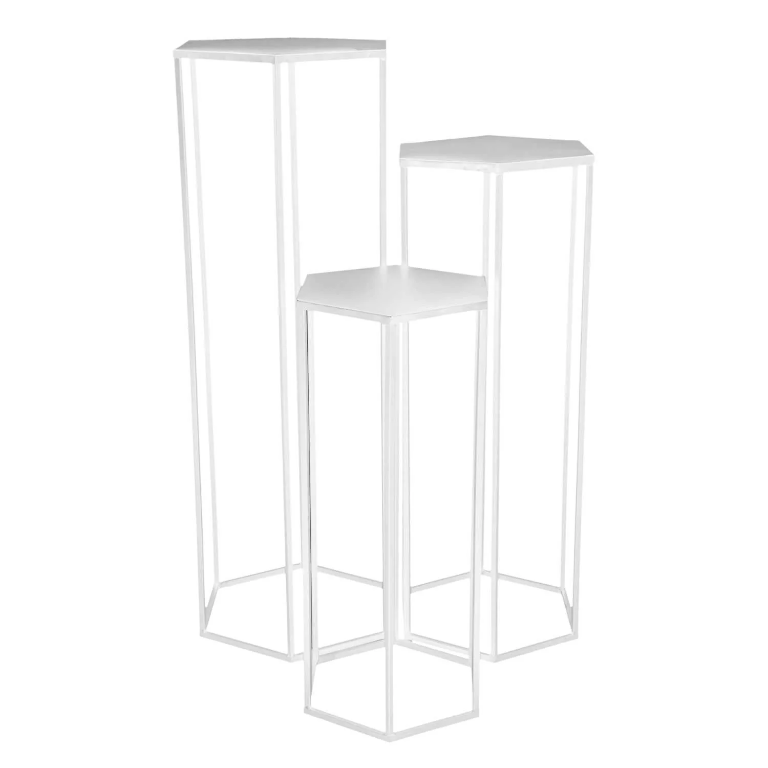 SELLETTE GIGOGNE METAL BLANC - LOT DE 3 - Image 3